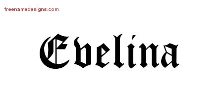 Blackletter Name Tattoo Designs Evelina Graphic Download