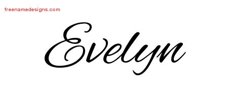 Cursive Name Tattoo Designs Evelyn Download Free