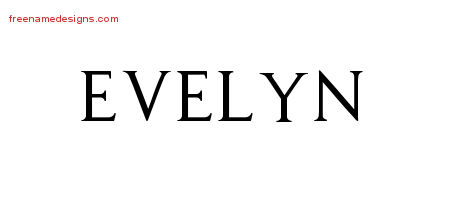 Regal Victorian Name Tattoo Designs Evelyn Graphic Download