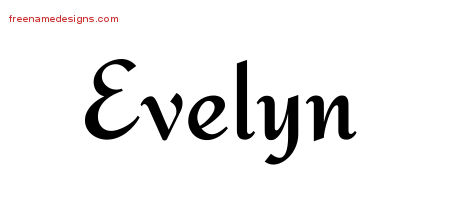 Calligraphic Stylish Name Tattoo Designs Evelyn Download Free