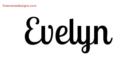 Handwritten Name Tattoo Designs Evelyn Free Download