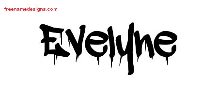 Graffiti Name Tattoo Designs Evelyne Free Lettering