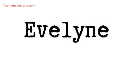 Typewriter Name Tattoo Designs Evelyne Free Download