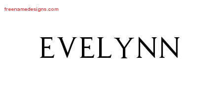 Regal Victorian Name Tattoo Designs Evelynn Graphic Download