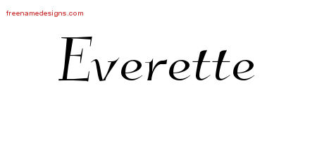 Elegant Name Tattoo Designs Everette Download Free