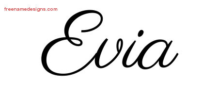Classic Name Tattoo Designs Evia Graphic Download