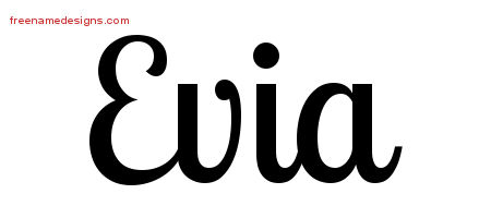 Handwritten Name Tattoo Designs Evia Free Download