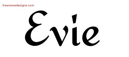 Calligraphic Stylish Name Tattoo Designs Evie Download Free