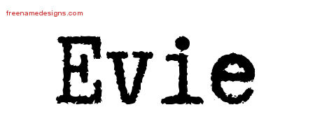 Typewriter Name Tattoo Designs Evie Free Download