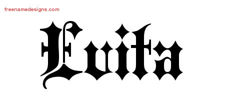 Old English Name Tattoo Designs Evita Free