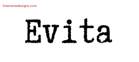 Typewriter Name Tattoo Designs Evita Free Download