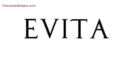 Regal Victorian Name Tattoo Designs Evita Graphic Download