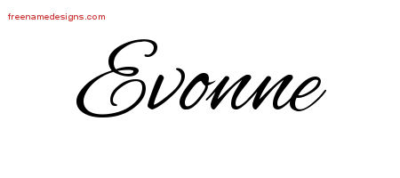 Cursive Name Tattoo Designs Evonne Download Free