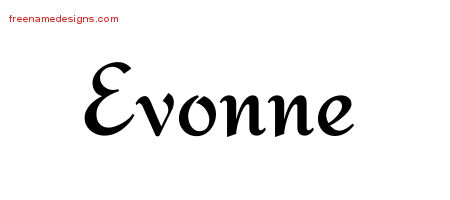 Calligraphic Stylish Name Tattoo Designs Evonne Download Free
