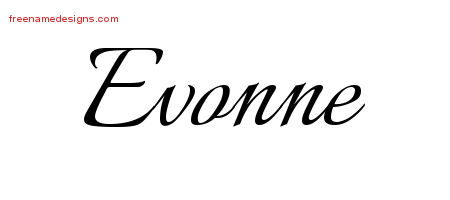 Calligraphic Name Tattoo Designs Evonne Download Free
