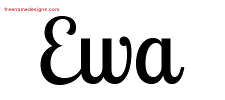 Handwritten Name Tattoo Designs Ewa Free Download