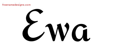 Calligraphic Stylish Name Tattoo Designs Ewa Download Free