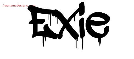 Graffiti Name Tattoo Designs Exie Free Lettering