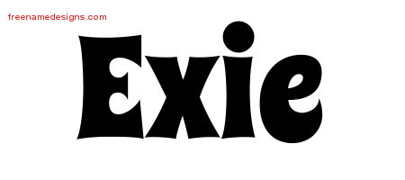Groovy Name Tattoo Designs Exie Free Lettering