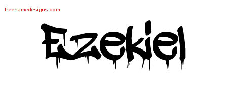 Graffiti Name Tattoo Designs Ezekiel Free