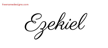 Classic Name Tattoo Designs Ezekiel Printable