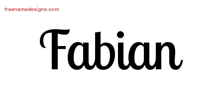 Handwritten Name Tattoo Designs Fabian Free Printout