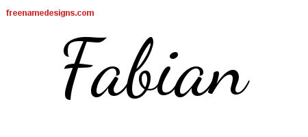 Lively Script Name Tattoo Designs Fabian Free Download