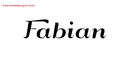 Art Deco Name Tattoo Designs Fabian Graphic Download