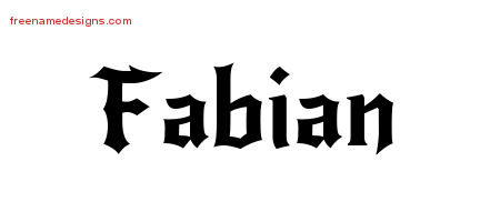 Gothic Name Tattoo Designs Fabian Download Free
