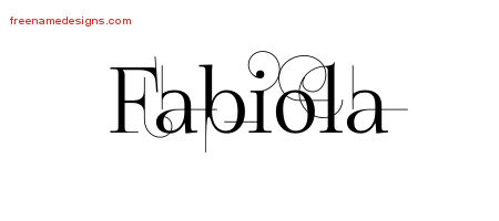 Decorated Name Tattoo Designs Fabiola Free