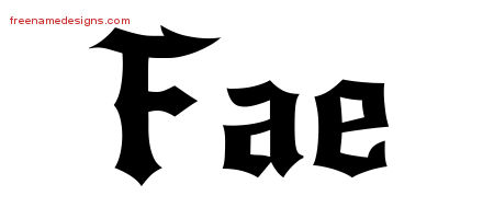 Gothic Name Tattoo Designs Fae Free Graphic