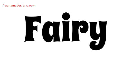 Groovy Name Tattoo Designs Fairy Free Lettering