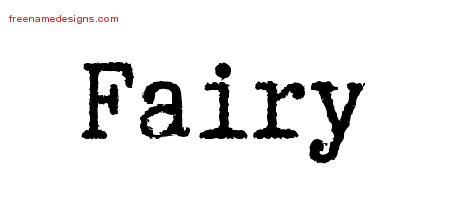 Typewriter Name Tattoo Designs Fairy Free Download