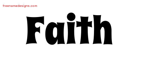 Groovy Name Tattoo Designs Faith Free Lettering