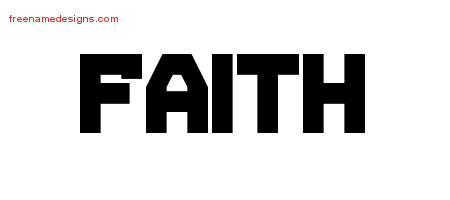 Titling Name Tattoo Designs Faith Free Printout