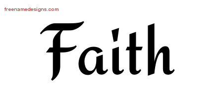 Calligraphic Stylish Name Tattoo Designs Faith Download Free