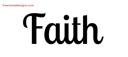 Handwritten Name Tattoo Designs Faith Free Download