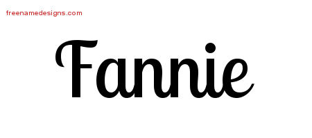 Handwritten Name Tattoo Designs Fannie Free Download