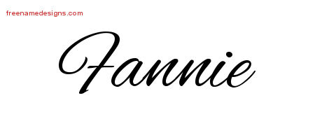 Cursive Name Tattoo Designs Fannie Download Free