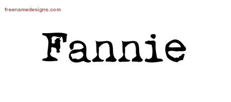 Vintage Writer Name Tattoo Designs Fannie Free Lettering
