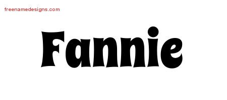 Groovy Name Tattoo Designs Fannie Free Lettering