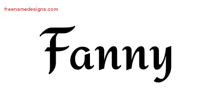 Calligraphic Stylish Name Tattoo Designs Fanny Download Free