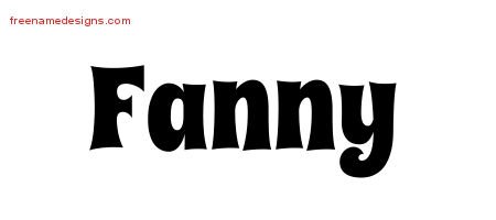 Groovy Name Tattoo Designs Fanny Free Lettering