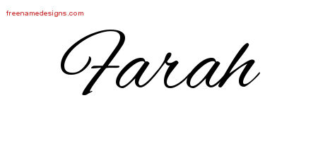 Cursive Name Tattoo Designs Farah Download Free