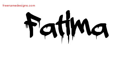 Graffiti Name Tattoo Designs Fatima Free Lettering