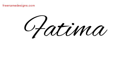 Cursive Name Tattoo Designs Fatima Download Free