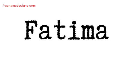 Typewriter Name Tattoo Designs Fatima Free Download