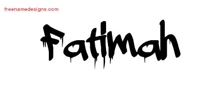 Graffiti Name Tattoo Designs Fatimah Free Lettering