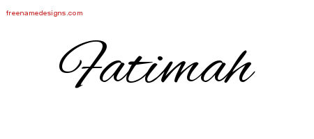 Cursive Name Tattoo Designs Fatimah Download Free