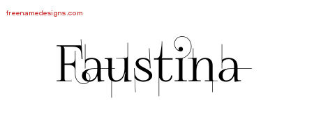 Decorated Name Tattoo Designs Faustina Free